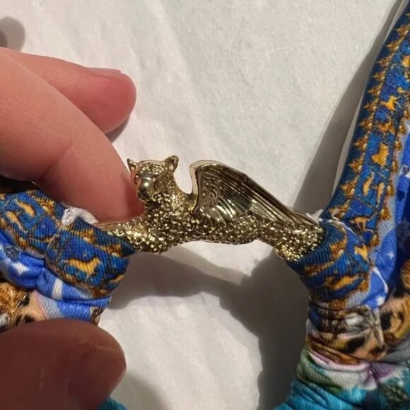 NWT Auc CAMILLA HALTER ONE PIECE "Moon Garden" o ring detail SWIMSUIT XS - Picture 10 of 12